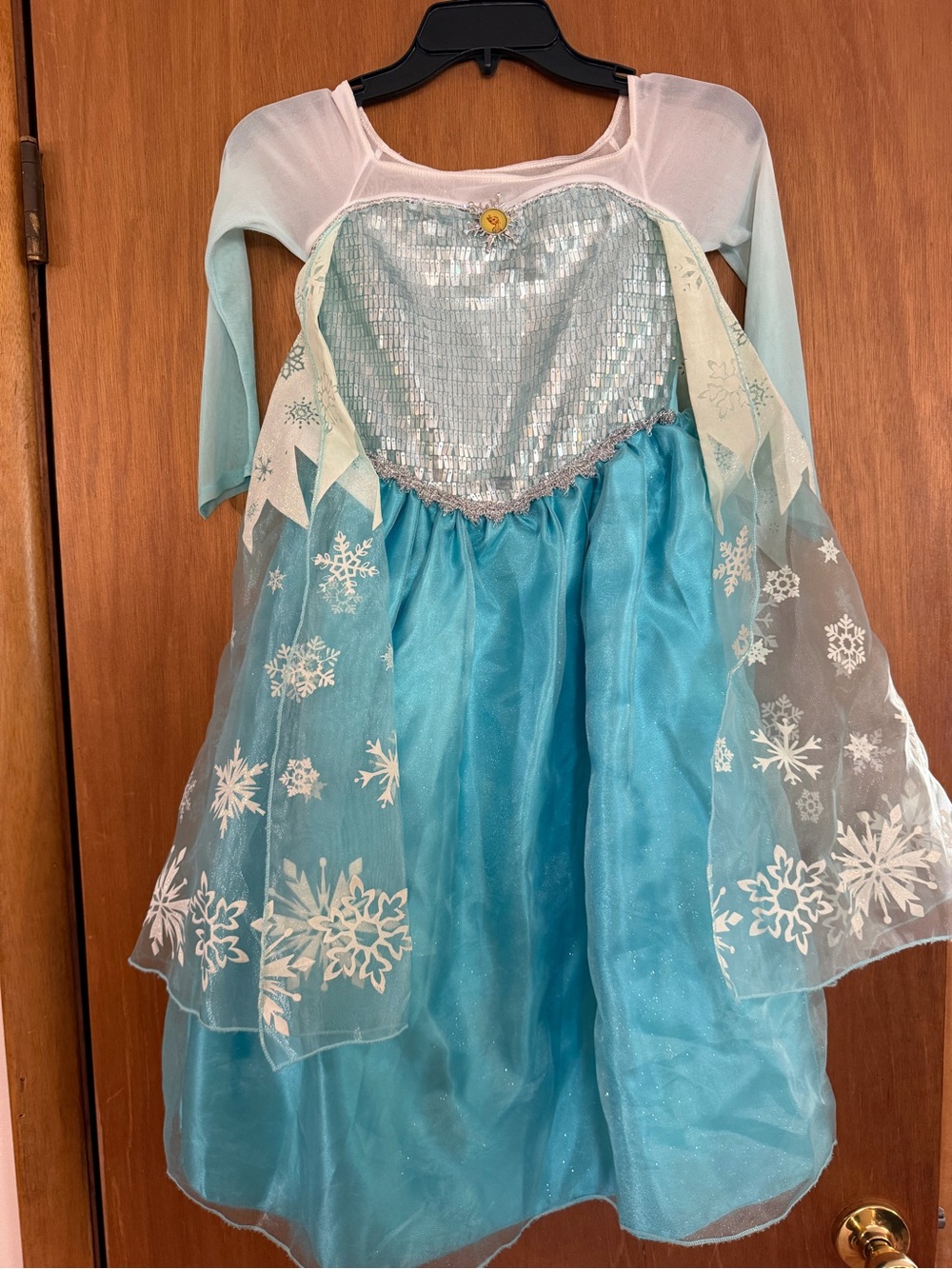 Disney Blue Sparkle Ice Princess Gown with Snowflake Cape